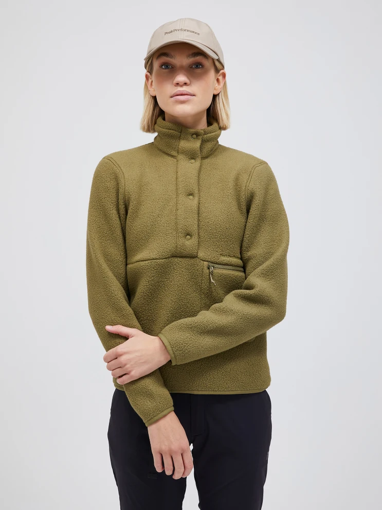 W Fleece Snap T-Neck 
