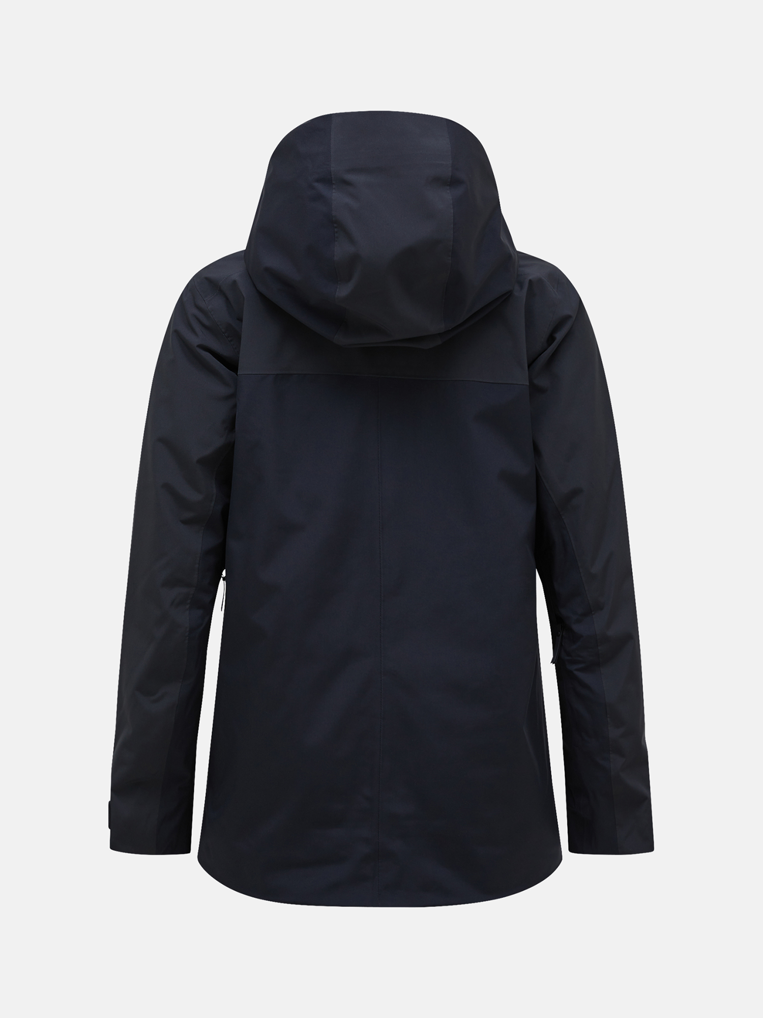 Black hooded anorak jacket discount